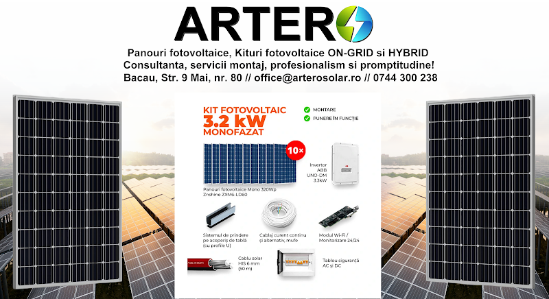 ARTERO SOLAR BACAU - Panouri si kituri panouri fotovoltaice
