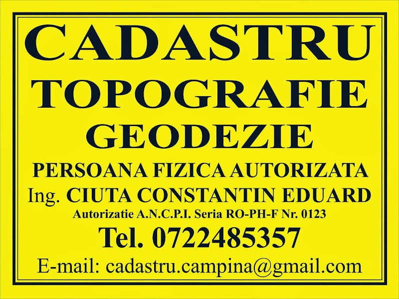 Birou Cadastru Topografie - Campina - ing. CIUTA CONSTANTIN EDUARD