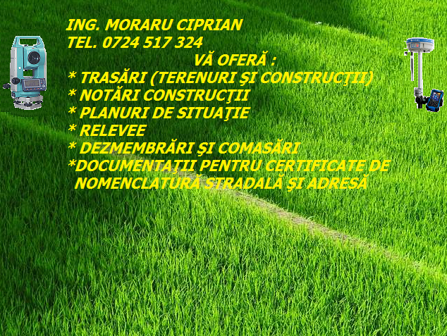 Individual office Cadastre Topography Engineer Moraru Ciprian