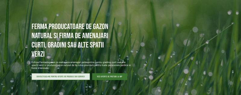 Producator gazon și servicii de amenajare a spațiilor verzi - Bucuresti & Ilfov - Fermadegazon